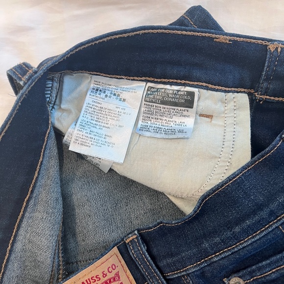 Levi’s Denim Jean Short Shorts Dark Blue - Picture 2 of 5